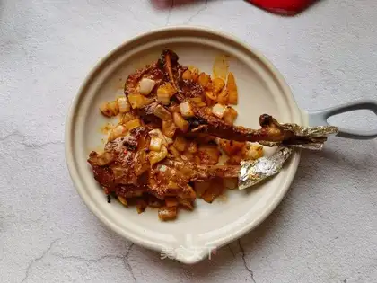 Fried French lamb chops