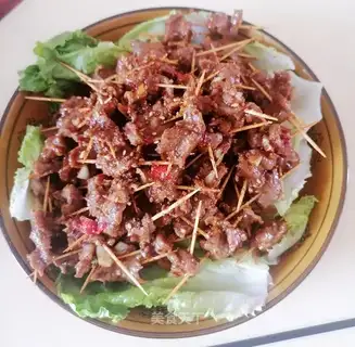 Toothpick beef
