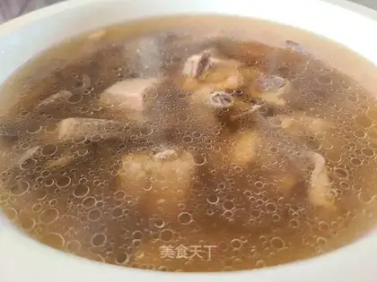 Moose mushroom ribs soup