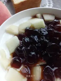 Peach crystal yogurt