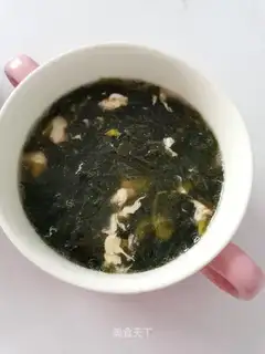 Purple egg soup