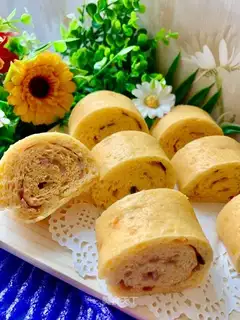 Red potato ham onion rolls