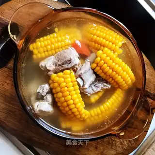 Fruit corn chop soup