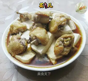 Steamed tofu in chicken wings