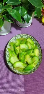 Chicken soup and melon