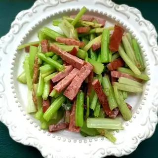 Ham sausage and celery