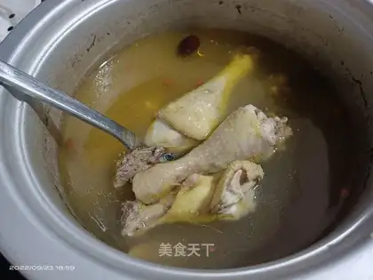 Peach chicken soup