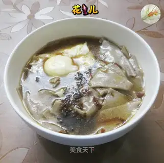 ♪ Purple egg oatmeal soup ♪
