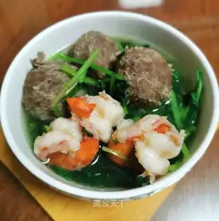 Shrimp beefball soup
