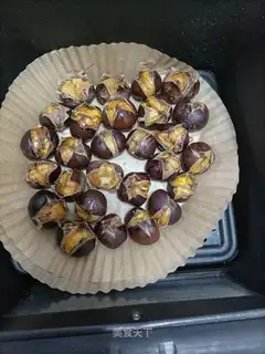 Air-cooked roast chestnuts