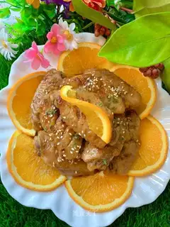 Orange sugar fried chicken wings