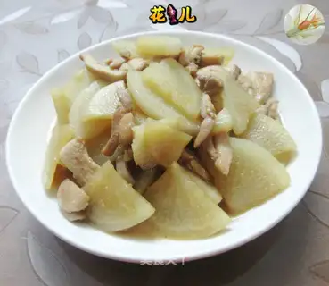 Chicken leg and radish