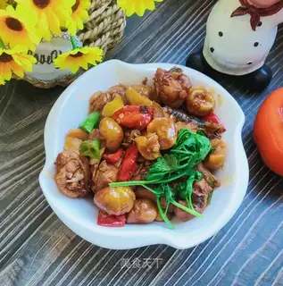 Chestnut roast chicken