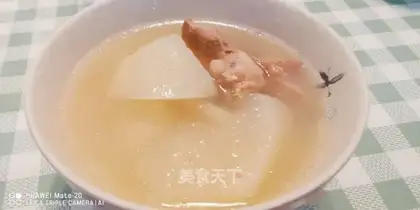 White radish steak soup