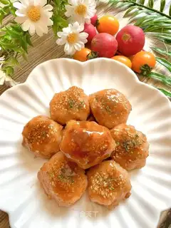 Burn the shrimp cake