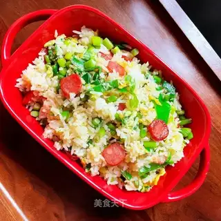 Sausage garlic fried rice