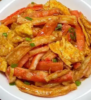 Crab willow fried eggs