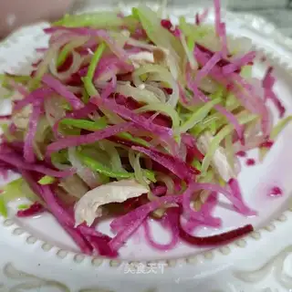 The Buddha's hand, the purple beauty, makes chicken chests