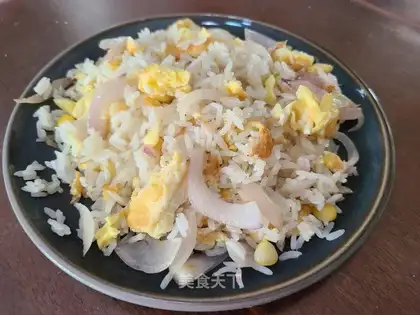Onion egg fried rice