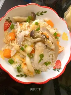 Pumpkin chicken-leg rice