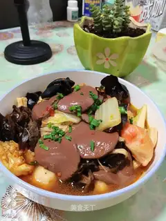 Spicy duck blood