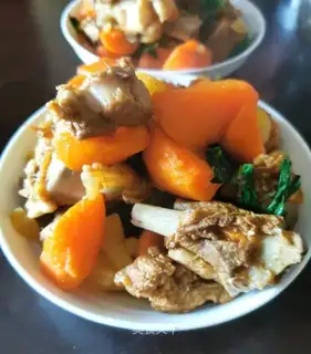 Carrots, potatoes, bones