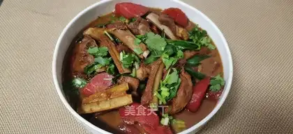 Red burning lamb chops