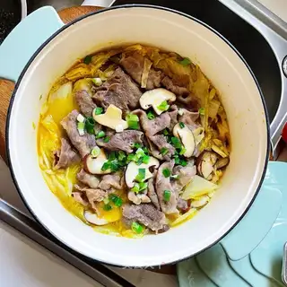 Gold tofu mushroom fat cow
