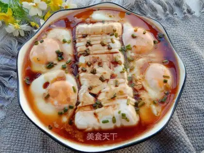 Tofu meatloaf steamed eggs
