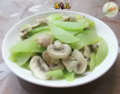 Mushrooms, scrawny meat