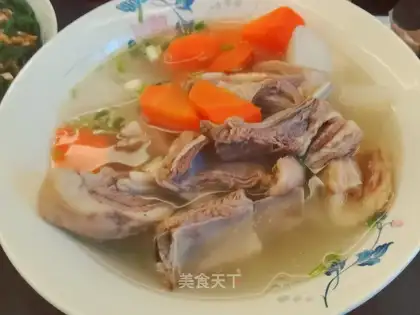 Lamb chop carrot soup