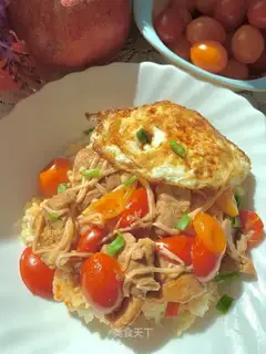 Soup beef omelet