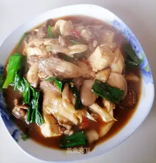 Tofu with mushrooms