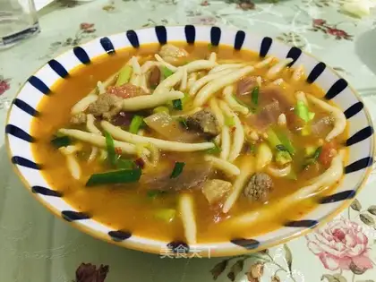 The lamb pasta fish