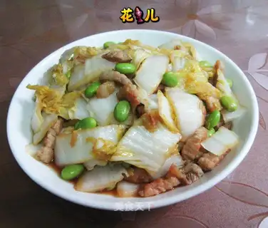 Bean-swissed cabbage