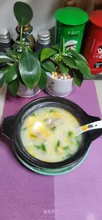 Egg beef congee