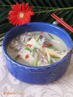 Radish and yellow fish soup
