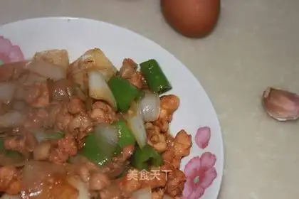 stir-fried chicken with onions