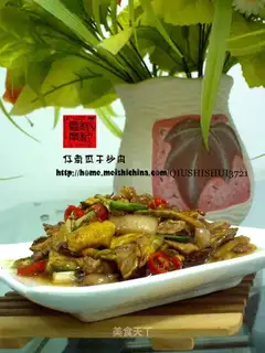 stir-fried pork with dried pumpkin