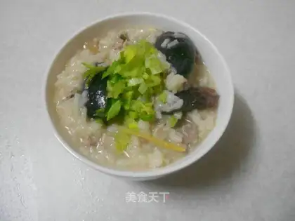 congee with pork and century
