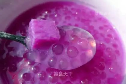 Purple yam sago