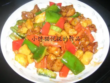 Sweet and sour pork with pineapple