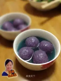 Purple sweet potato glutinous rice balls