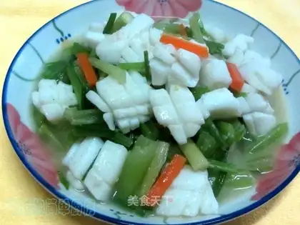 stir-fried cuttlefish with celery