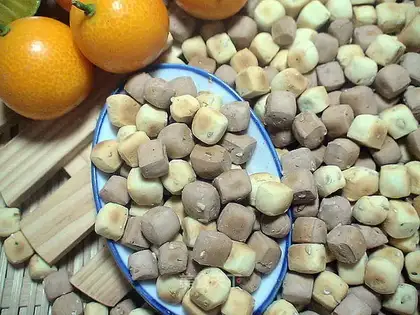Egg-flavored cocoa bean