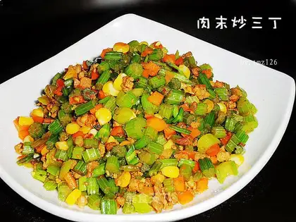 stir-fried minced pork