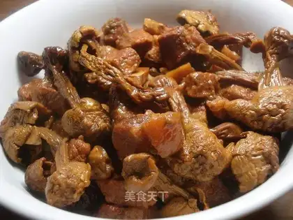 Roasted pork with matsutake