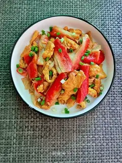 Crab willow fried eggs