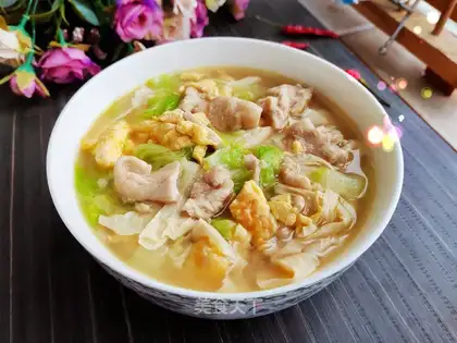 Egg gravy bean gravy soup