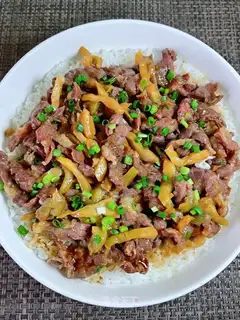 Steaked beef